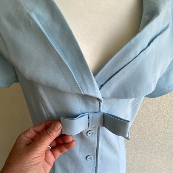 Tatyana Robins Egg Blue Midi A-Line dress - Picture 2 of 6